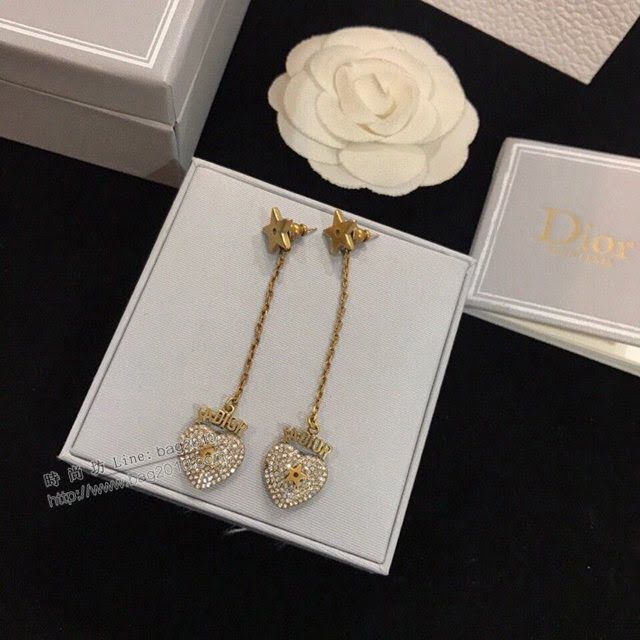 Dior飾品 迪奧經典熱銷款JADIOR系列耳環 滿鑽愛心字母耳釘  zgd1288